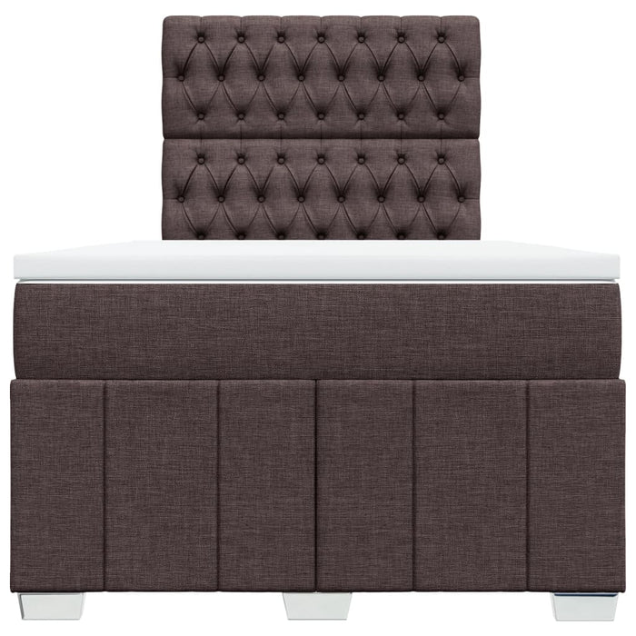Pat box spring cu saltea, maro închis, 120x190 cm, textil - WALTI WALTI