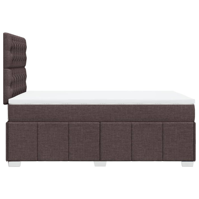 Pat box spring cu saltea, maro închis, 120x190 cm, textil - WALTI WALTI
