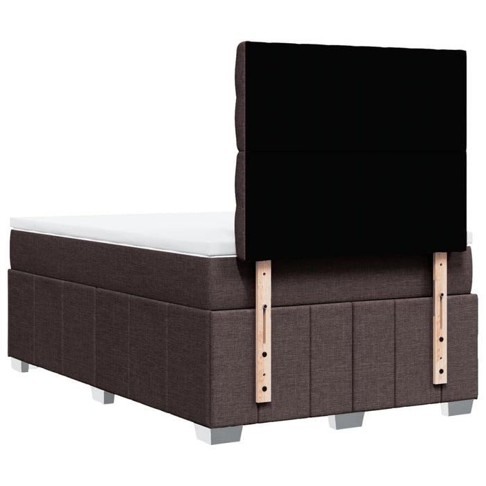Pat box spring cu saltea, maro închis, 120x190 cm, textil - WALTI WALTI