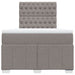Pat box spring cu saltea, taupe, 120x190 cm material textil - WALTI WALTI