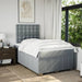 Pat box spring cu saltea, gri deschis, 120x190 cm, textil - WALTI WALTI