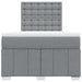 Pat box spring cu saltea, gri deschis, 120x190 cm, textil - WALTI WALTI