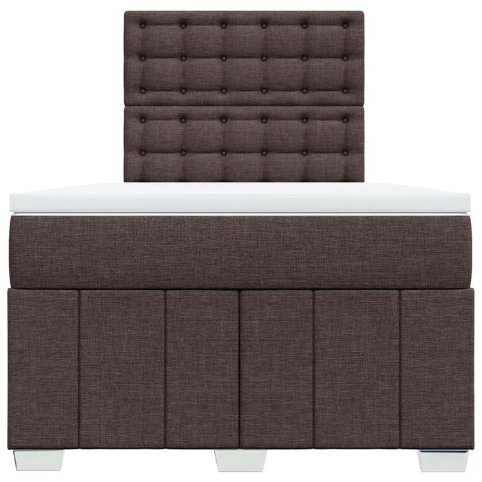Pat box spring cu saltea, maro închis, 120x190 cm, textil - WALTI WALTI