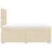 Pat continental cu saltea, crem, 120x190 cm, textil - WALTI WALTI