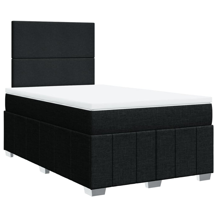 Pat box spring cu saltea, negru, 120x200 cm, textil - WALTI WALTI