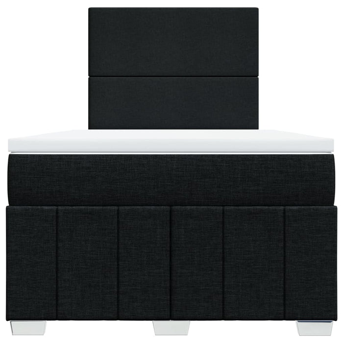 Pat box spring cu saltea, negru, 120x200 cm, textil - WALTI WALTI