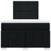 Pat box spring cu saltea, negru, 120x200 cm, textil - WALTI WALTI