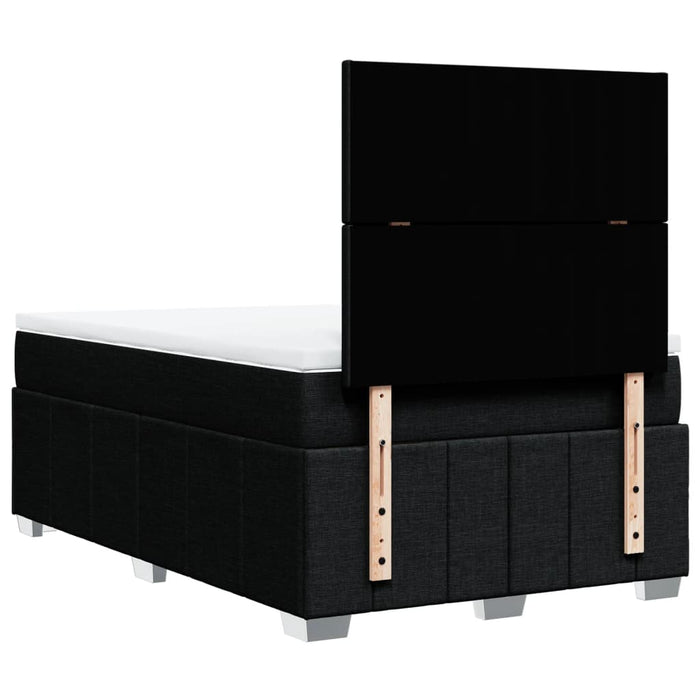 Pat box spring cu saltea, negru, 120x200 cm, textil - WALTI WALTI
