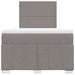 Pat box spring cu saltea, gri taupe, 120x200 cm, textil - WALTI WALTI