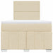 Pat box spring cu saltea, crem, 120x200 cm, textil - WALTI WALTI