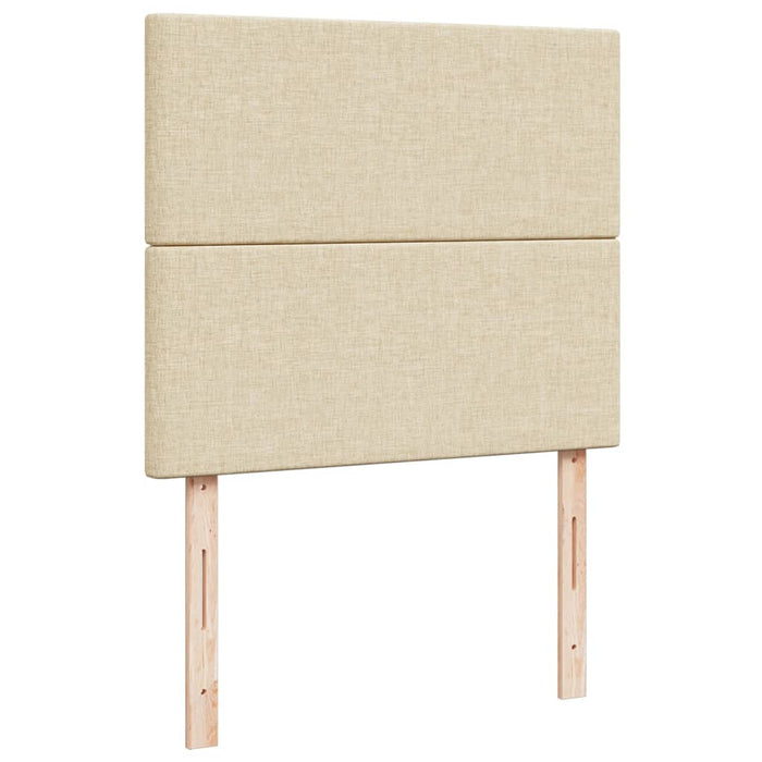 Pat box spring cu saltea, crem, 120x200 cm, textil - WALTI WALTI