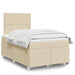 Pat box spring cu saltea, crem, 120x200 cm, textil - WALTI WALTI