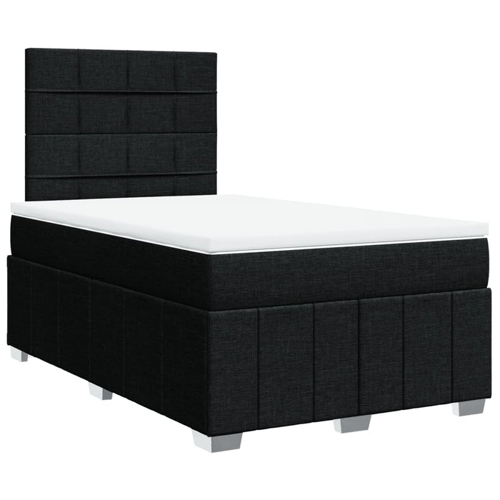 Pat box spring cu saltea, negru, 120x200 cm, textil - WALTI WALTI