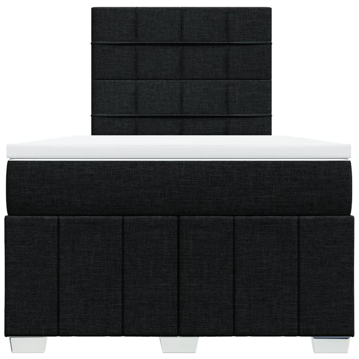 Pat box spring cu saltea, negru, 120x200 cm, textil - WALTI WALTI