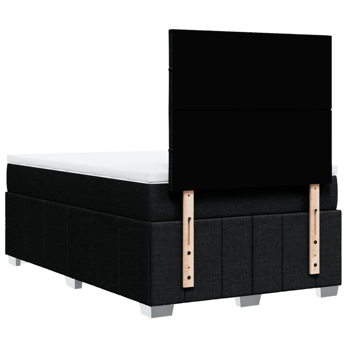 Pat box spring cu saltea, negru, 120x200 cm, textil - WALTI WALTI