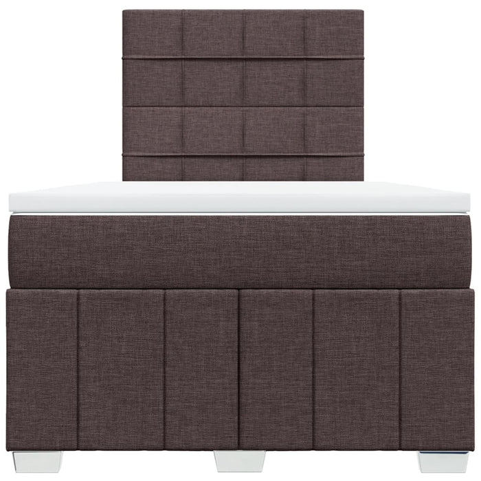 Pat box spring cu saltea, maro închis, 120x200 cm, textil - WALTI WALTI