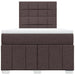Pat box spring cu saltea, maro închis, 120x200 cm, textil - WALTI WALTI