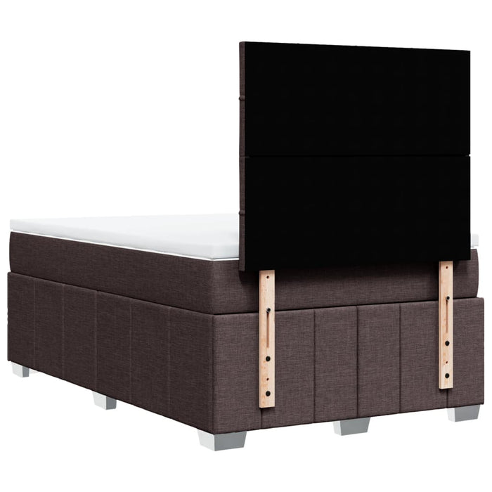Pat box spring cu saltea, maro închis, 120x200 cm, textil - WALTI WALTI