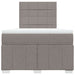 Pat box spring cu saltea, gri taupe, 120x200 cm, textil - WALTI WALTI