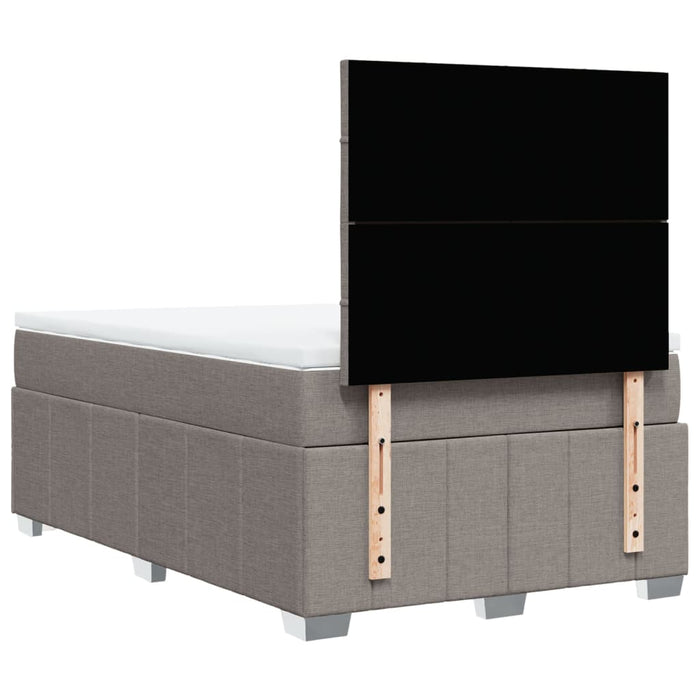Pat box spring cu saltea, gri taupe, 120x200 cm, textil - WALTI WALTI
