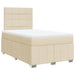 Pat box spring cu saltea, crem, 120x200 cm, textil - WALTI WALTI