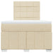 Pat box spring cu saltea, crem, 120x200 cm, textil - WALTI WALTI