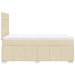 Pat box spring cu saltea, crem, 120x200 cm, textil - WALTI WALTI
