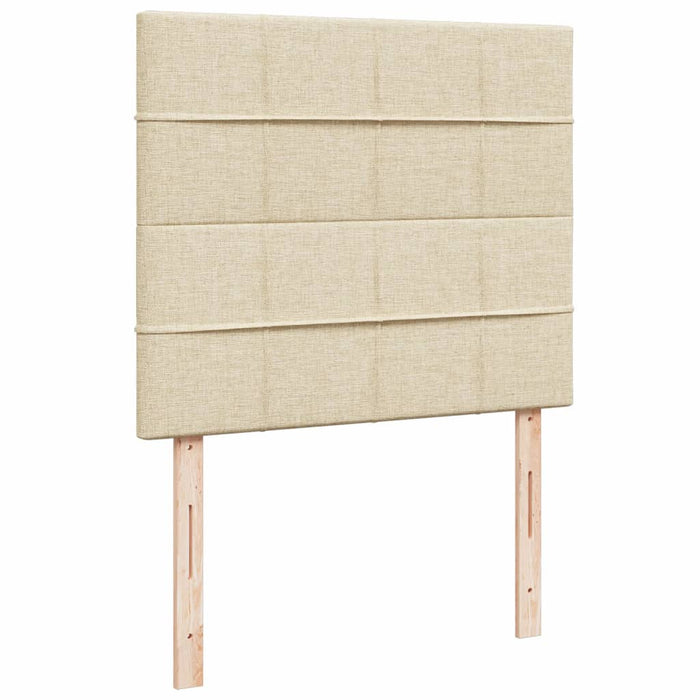 Pat box spring cu saltea, crem, 120x200 cm, textil - WALTI WALTI