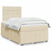 Pat box spring cu saltea, crem, 120x200 cm, textil - WALTI WALTI