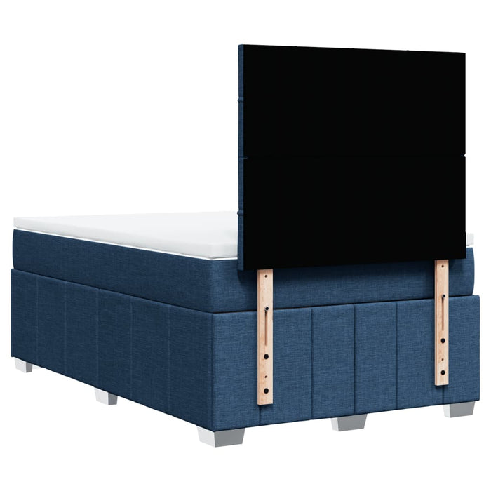 Pat box spring cu saltea, albastru, 120x200 cm, textil - WALTI WALTI