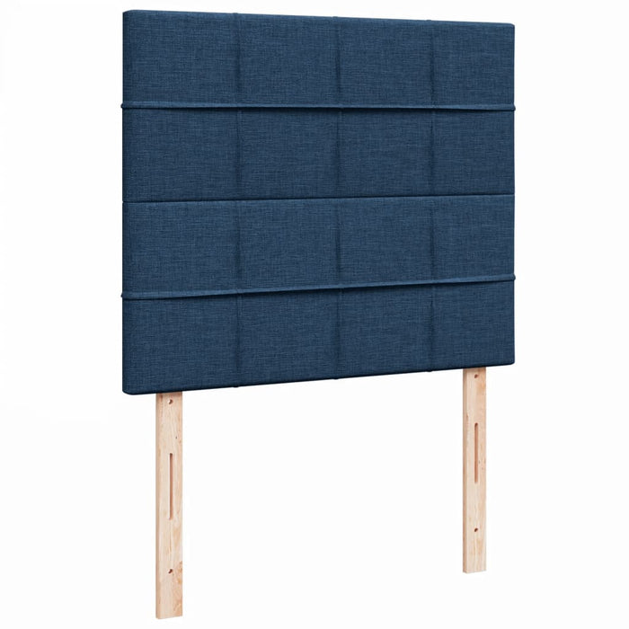 Pat box spring cu saltea, albastru, 120x200 cm, textil - WALTI WALTI