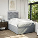 Pat continental cu saltea, gri deschis, 120x200 cm, textil - WALTI WALTI