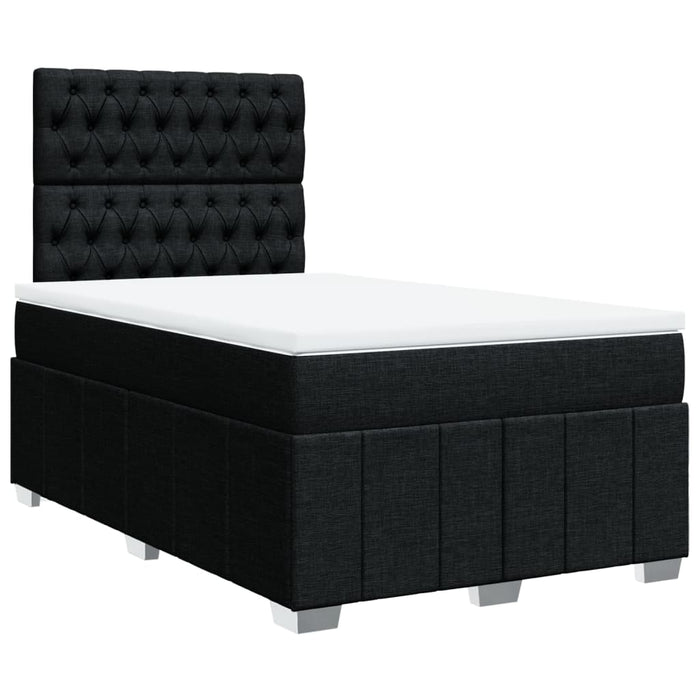 Pat box spring cu saltea, negru, 120x200 cm, textil - WALTI WALTI
