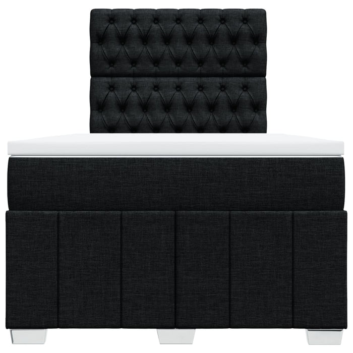 Pat box spring cu saltea, negru, 120x200 cm, textil - WALTI WALTI