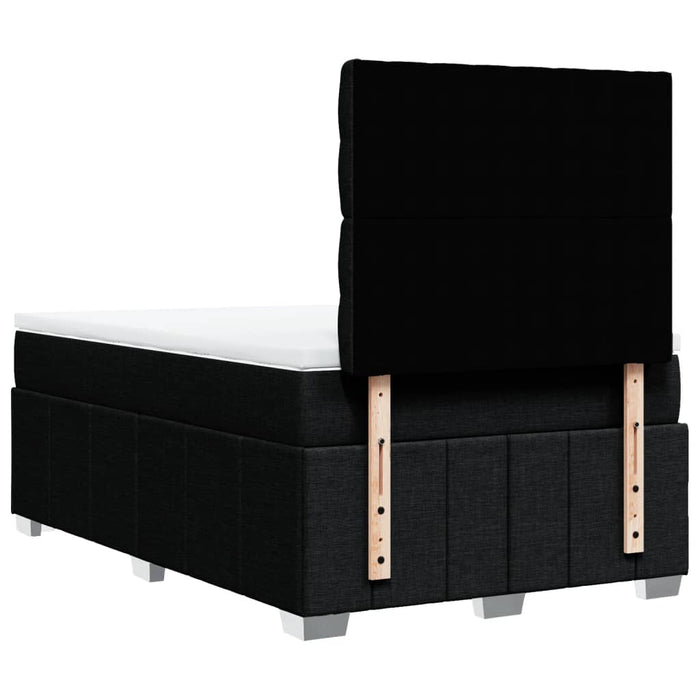 Pat box spring cu saltea, negru, 120x200 cm, textil - WALTI WALTI