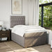 Pat box spring cu saltea, gri taupe, 120x200 cm, textil - WALTI WALTI