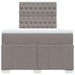 Pat box spring cu saltea, gri taupe, 120x200 cm, textil - WALTI WALTI