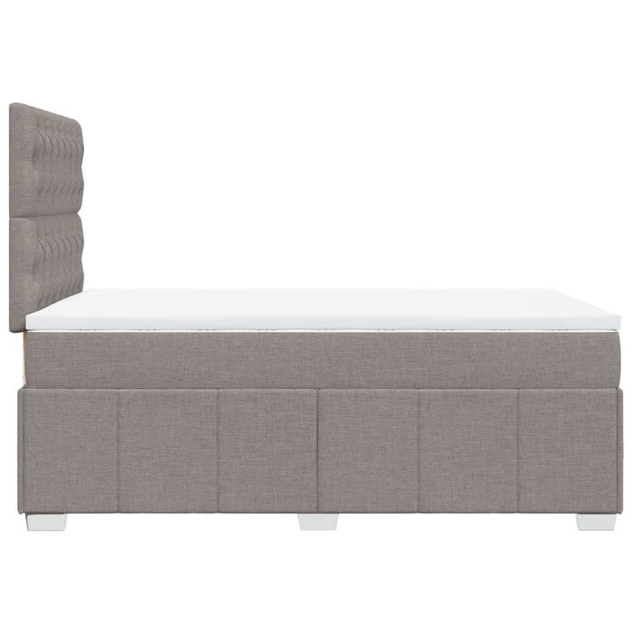 Pat box spring cu saltea, gri taupe, 120x200 cm, textil - WALTI WALTI