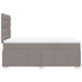 Pat box spring cu saltea, gri taupe, 120x200 cm, textil - WALTI WALTI