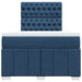 Pat box spring cu saltea, albastru, 120x200 cm, textil - WALTI WALTI