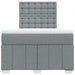 Pat continental cu saltea, gri deschis, 120x200 cm, textil - WALTI WALTI