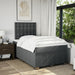 Pat box spring cu saltea, gri închis, 120x200 cm, textil - WALTI WALTI