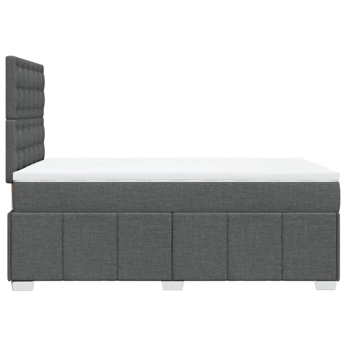 Pat box spring cu saltea, gri închis, 120x200 cm, textil - WALTI WALTI