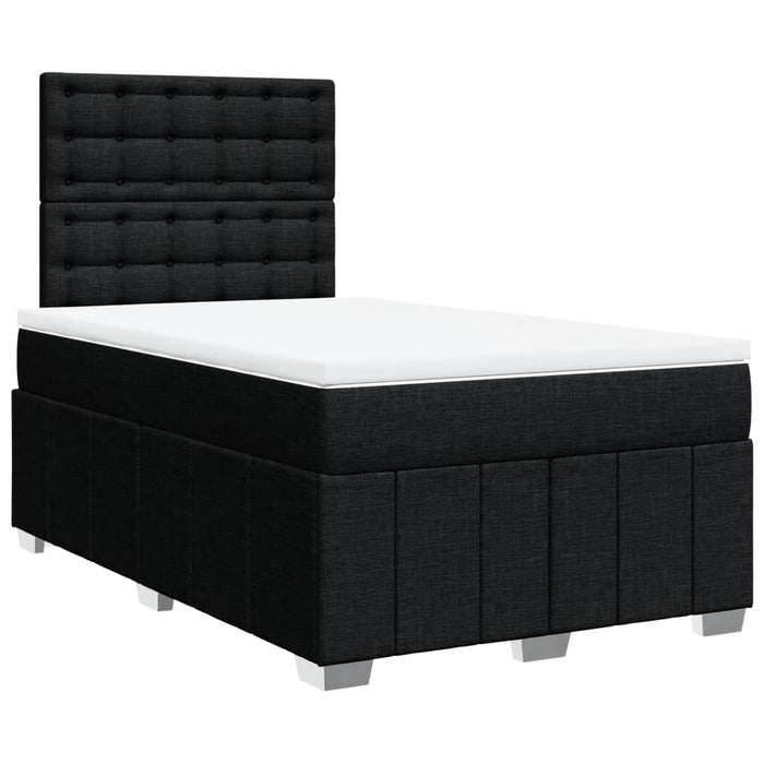 Pat box spring cu saltea, negru, 120x200 cm, textil - WALTI WALTI