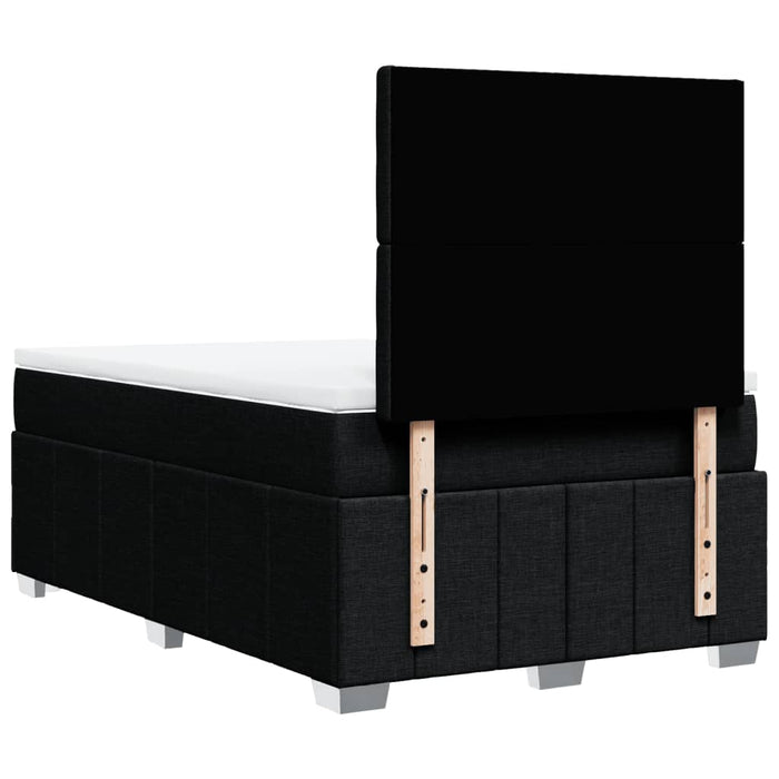 Pat box spring cu saltea, negru, 120x200 cm, textil - WALTI WALTI