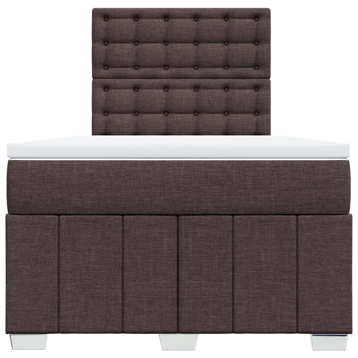 Pat box spring cu saltea, maro închis, 120x200 cm, textil - WALTI WALTI