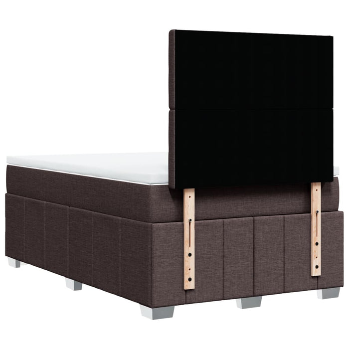 Pat box spring cu saltea, maro închis, 120x200 cm, textil - WALTI WALTI