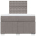 Pat box spring cu saltea, gri taupe, 120x200 cm, textil - WALTI WALTI