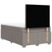 Pat box spring cu saltea, gri taupe, 120x200 cm, textil - WALTI WALTI