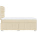 Pat box spring cu saltea, crem, 120x200 cm, textil - WALTI WALTI